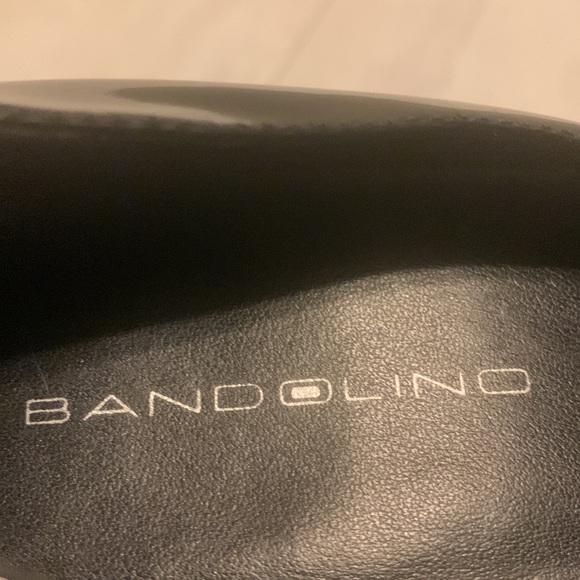 Bandolino Women's Black Leather Square Toe Front Buckle Heels Size 9.5M - Picture 13 of 15